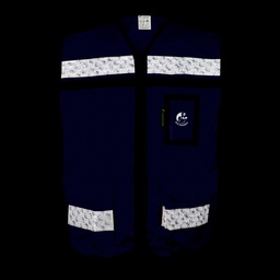 [ECO-2070AZRCR2X] CHALECO AZUL REY CERRADO TIPO RESCATISTA LIGERO CON BOLSA TRASERA CLASE II TALLA 2XG