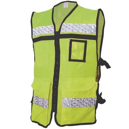 [ECO-2049AMCRMD] CHALECO BRIGADISTA HIBRIDO ECOFRIENDLY TIPO JERSEY AMARILLO TALLA MD