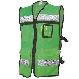 [ECO-2049VCRXG] CHALECO BRIGADISTA HIBRIDO ECOFRIENDLY TIPO JERSEY VERDE TALLA XG