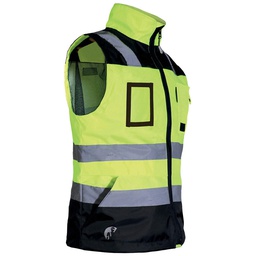 [ECO-1320AMNCRXG] CHALECO ECOFRIENDLY EJECUTIVO DE TRABAJO, ANSI TIPO O CLASE 1, HIGH VISIBILIY AMARILLO/NEGRO T-XG.