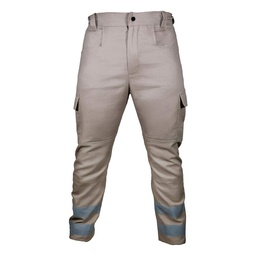 [ECO-102BGCRMD] PANTALON TIPO CARGO JYRSA POLIESTER/ALGODON COLOR BEIGE T-MD.