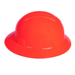 [ECO-2008ANHVK] CASCO TIPO ALA ANCHA DIELECTRICO ECOFRIENDLY ANARANJADO HI-VIS SUSPENSION 6 PUNTOS PLASTICA, TIPO 1 CLAS E.