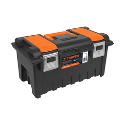 [11811] Caja p/herramienta 19' c/compartimentos y broches metalicos