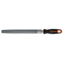 [11243] Lima media caña bastarda 10' mango doble inyeccion, Truper