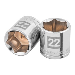 [13686] Dado de 22 mm, 6 puntas, cuadro 3/8', Truper