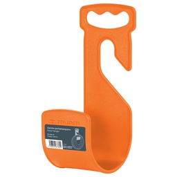 [100173] Gancho plastico naranja para manguera de jardin, Truper