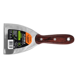 [101084] Espatula 4' acero inoxidable con mango de madera, Expert