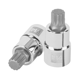 [101246] Dado punta corta bristol M14, cuadro 1/2', Truper