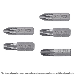 [17798] Estuche con 5 puntas pozidriv combinadas largo 1', Expert