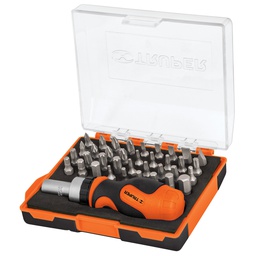 [17845] Desarmador tipo trompo con matraca y 36 puntas, Truper