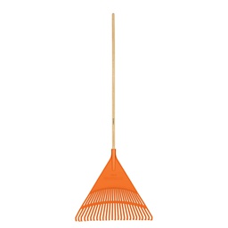 [19788] Escoba plastica para jardin, rigida, 26 dientes, mango 48'