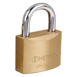 [23519] Candado de hierro color laton 50 mm, corto, caja, Basic
