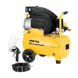[24079] Kit Compresor de aire 20L 2½HP,manguera, pistola LVMP,Pretul