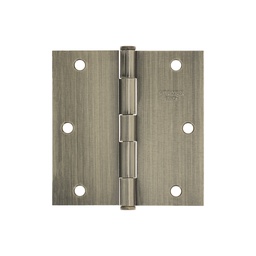 [25104] Bisagra cuadrada 3-1/2', laton antiguo, cabeza plana, Basic