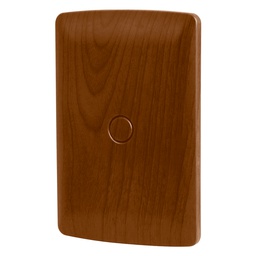 [46395] Placa ciega de ABS, linea Italiana, acabado madera, Volteck