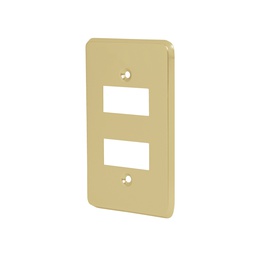 [46436] Placa 2 modulos, de aluminio, linea Economica, Volteck