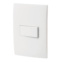 [46493] Placa armada con interruptor escalera, linea Oslo, blanco