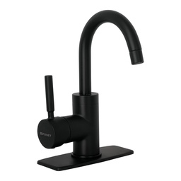 [46764] Monomando corto para lavabo, negro mate, Foset Tubig