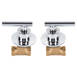 [46777] Juego llaves empotrar roscables, palanca cromo, Tubig