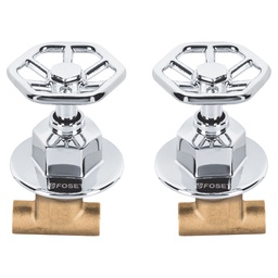 [46786] Juego llaves empotrar soldables, volante cromo, Tubig