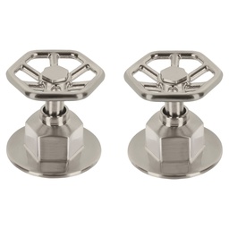 [46879] Juego de 2 manerales para regadera, volante, satin, Tubig