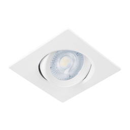 [46947] Luminario de LED 5 W empotrar cuadrado blanco spot dirigible