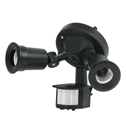 [47275] Arbotante negro c/sensor movimiento, lamparas no incluidas