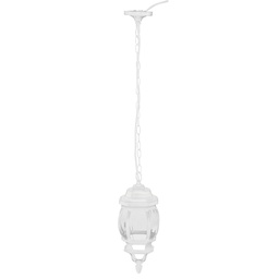 [47296] Arbotante tipo farol tradicional colgante p/exterior, blanco