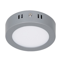 [47346] Luminario LED tipo plafon 6 W, redondo, luz de dia, gris