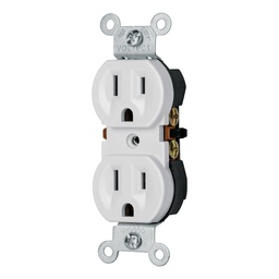 [47733] Contacto duplex, 2 polos 3 hilos, Standard, granel, blanco