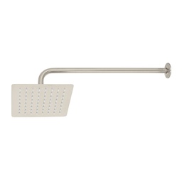 [47744] Regadera cuadrada 8', acero inox, con brazo, satin, Tubig