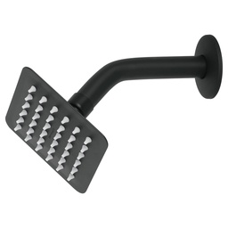 [47746] Regadera cuadrada 4', acero inox, con brazo, negro, Tubig