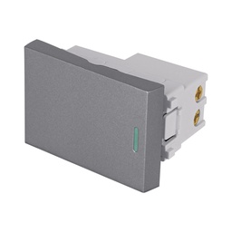 [47824] Interruptor 3 vias acero inox de 1.5 modulos, linea Lisboa