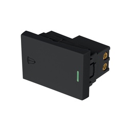 [47879] Interruptor para timbre negro de 1.5 modulos, linea Lisboa