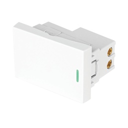 [47941] Interruptor sencillo blanco de 1.5 modulos, linea Lisboa