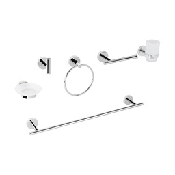 [47973] Juego de 6 accesorios para baño acabado cromo, Foset Tubig