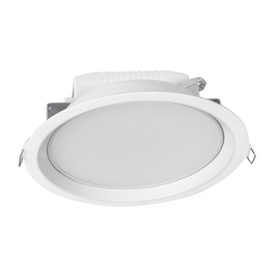 [48096] Luminario LED empotrado redondo de 12 W, luz calida, Volteck