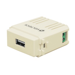 [48108] Modulo puerto USB, linea Italiana, color marfil, Volteck