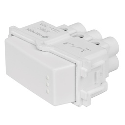 [48132] Interruptor sencillo, linea Italiana, color blanco, Volteck