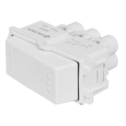 [48137] Interruptor de 3 vias, linea Italiana, color blanco, Volteck