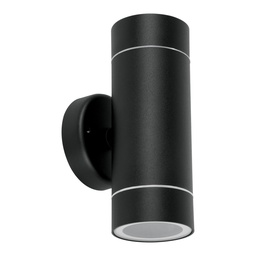 [48144] Arbotante de acento 2 spots negro, lamparas no incluidas