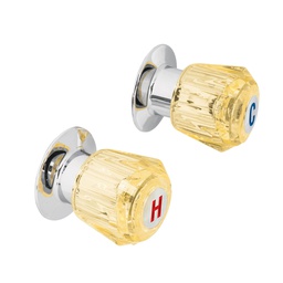 [49462] Juego de 2 manerales acrilico ambar para regadera, Basic