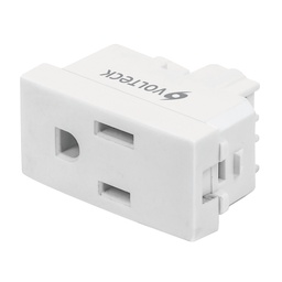 [48317] Contacto sencillo, 2 polos + tierra, linea Oslo, blanco