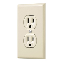 [48488] Placa armada 2 contactos polarizados, linea Standard, marfil