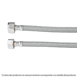 [49531] Manguera p/WC, vinilo gris, 1/2' x 7/8', 60 cm, Foset