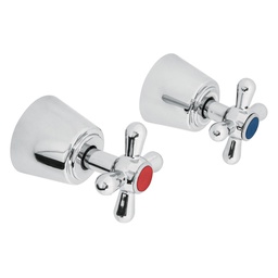 [49785] Juego de manerales de cruceta para regadera, cromo, Aqua