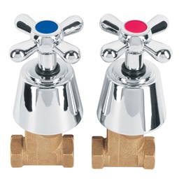 [49796] Juego llaves empotrar roscables, cruceta, Aqua