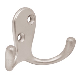 [43911] Gancho doble tipo perchero, niquel satinado, Hermex