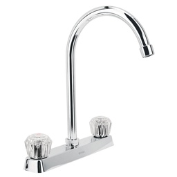 [45617] Mezcladora 8' p/fregadero, cuello curvo, manerales acrilico