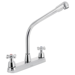 [45626] Mezcladora inox 8' p/fregadero, cuello cobra, cruceta, Aqua